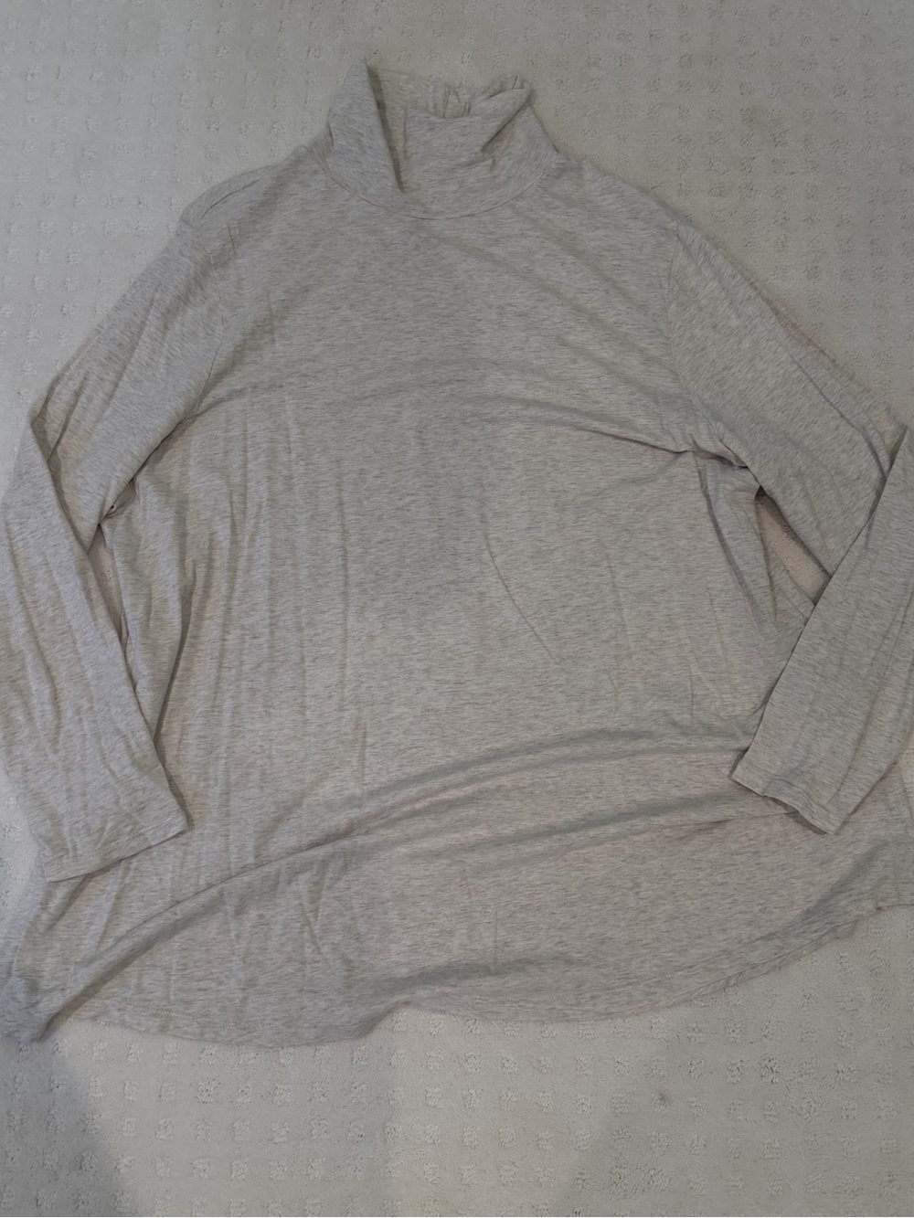 womens 2x J. Jill Heathered Light Gray Turtleneck Top